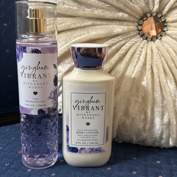 BATH & BODY WORKS SET. . . GINGHAM VIBRANT SCENT - Picture 2 of 6